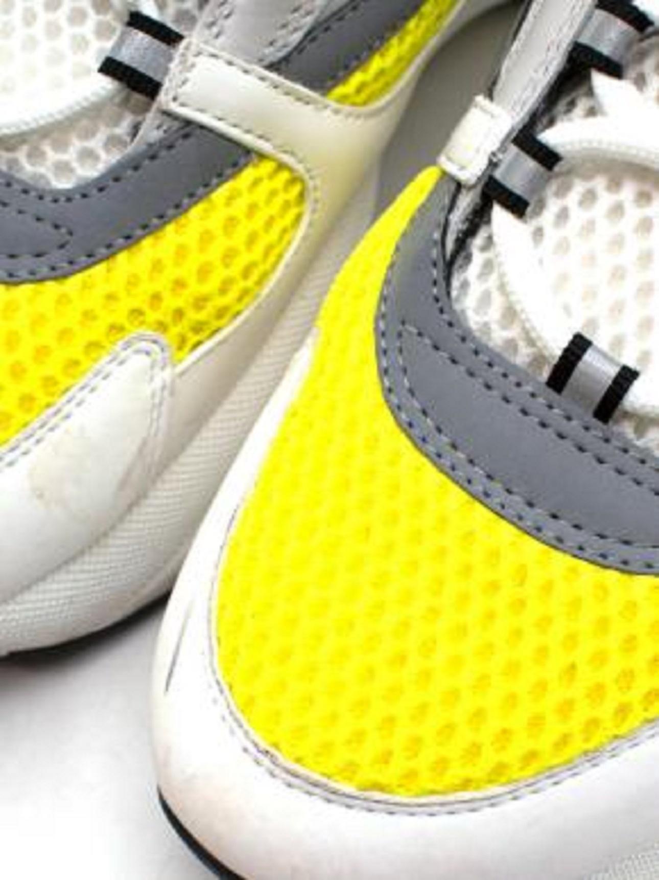 da uomo o donna Scarpe da ginnastica Dior B22 bianche e gialle in vendita