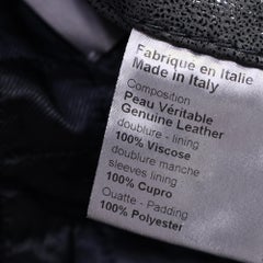 Dior Zipped Hooded Bomber Jacket in Black Leather