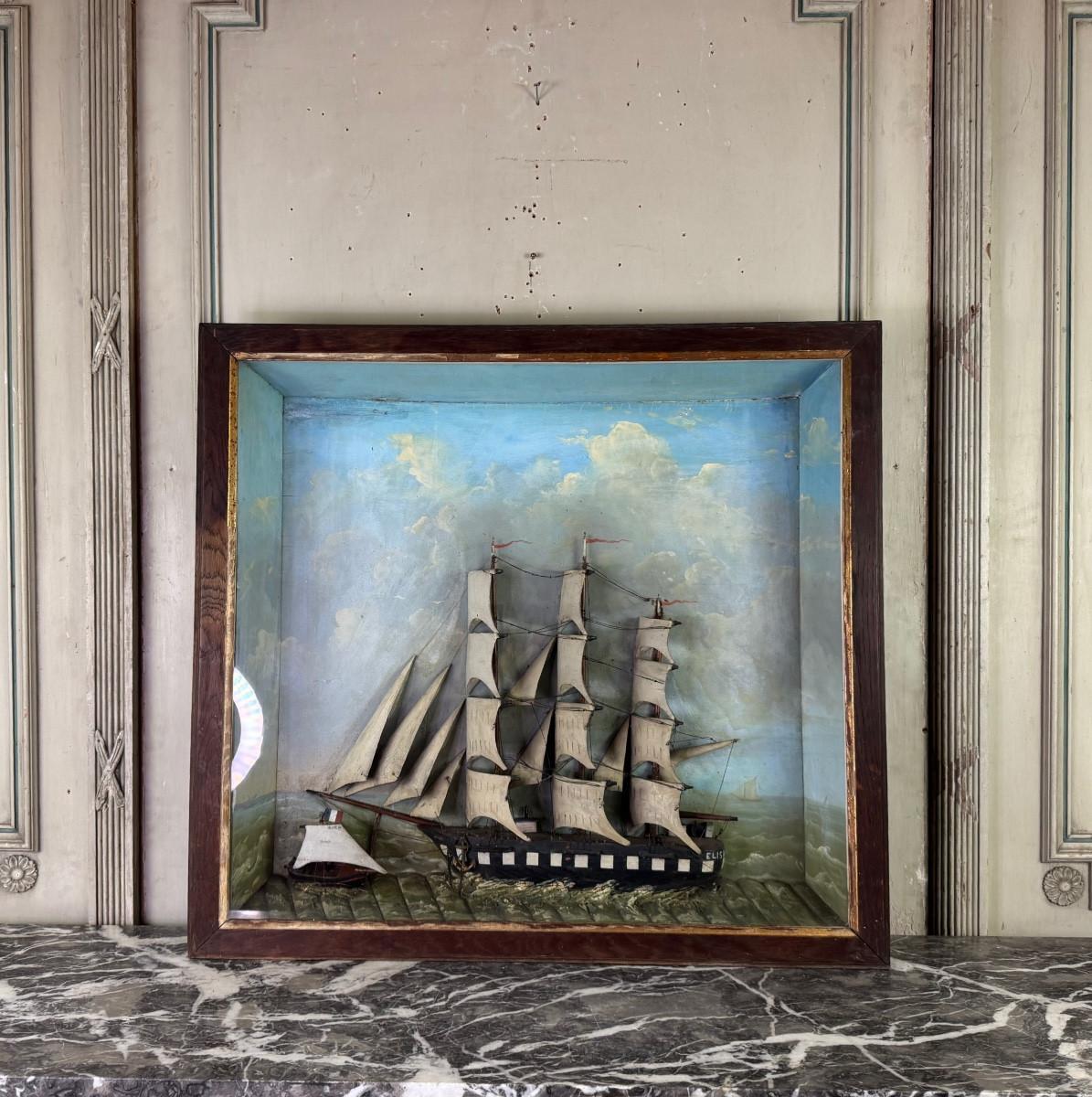 Diorama, ‘Calm Sea’, circa 1900 For Sale 4