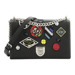 Diorama Flap Bag Patch Embellished Leather Medium