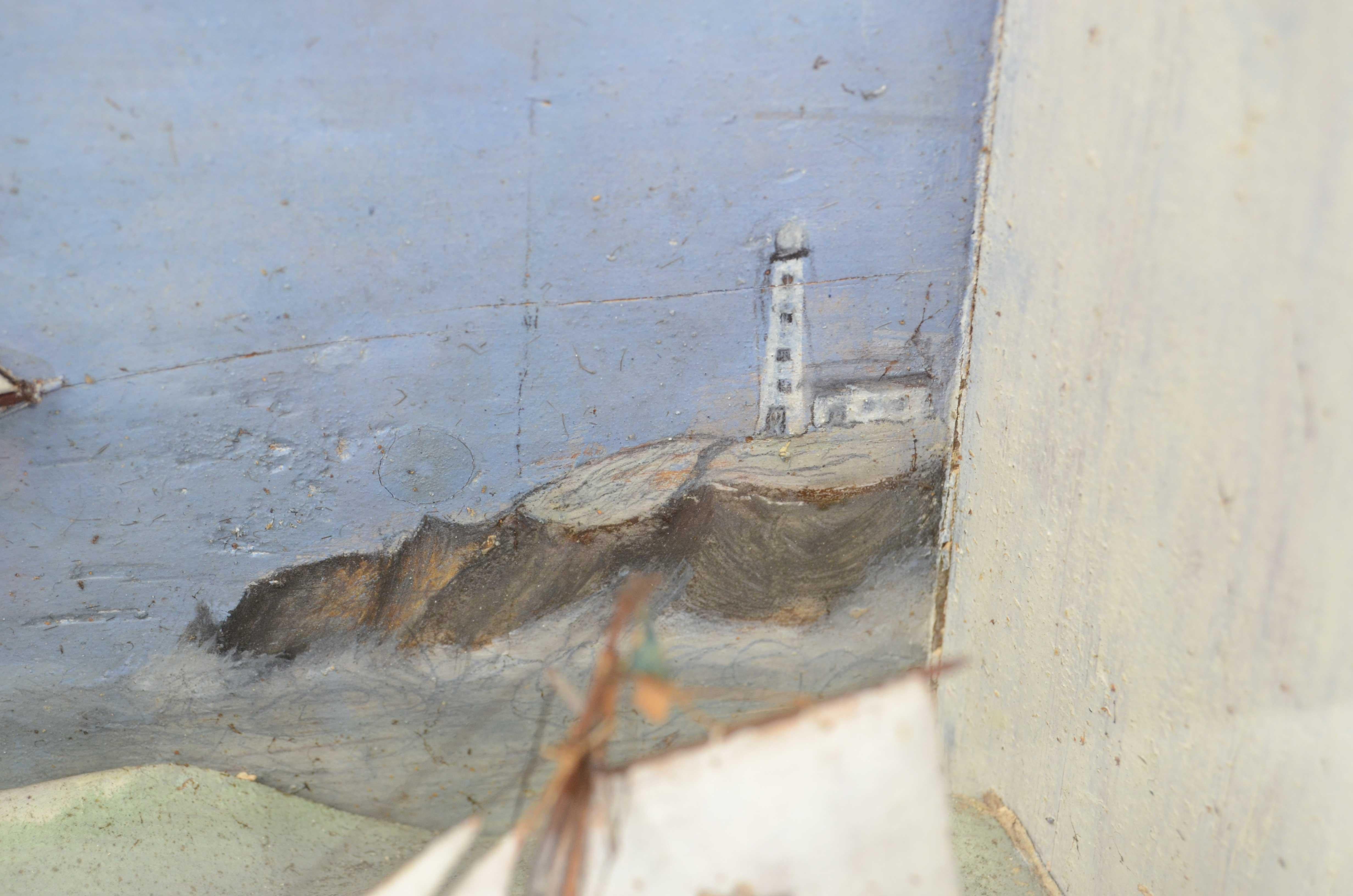 Diorama dans une vitrine en forme de trapèze représentant la Brigantine de la fin du 19e siècle en vente 5