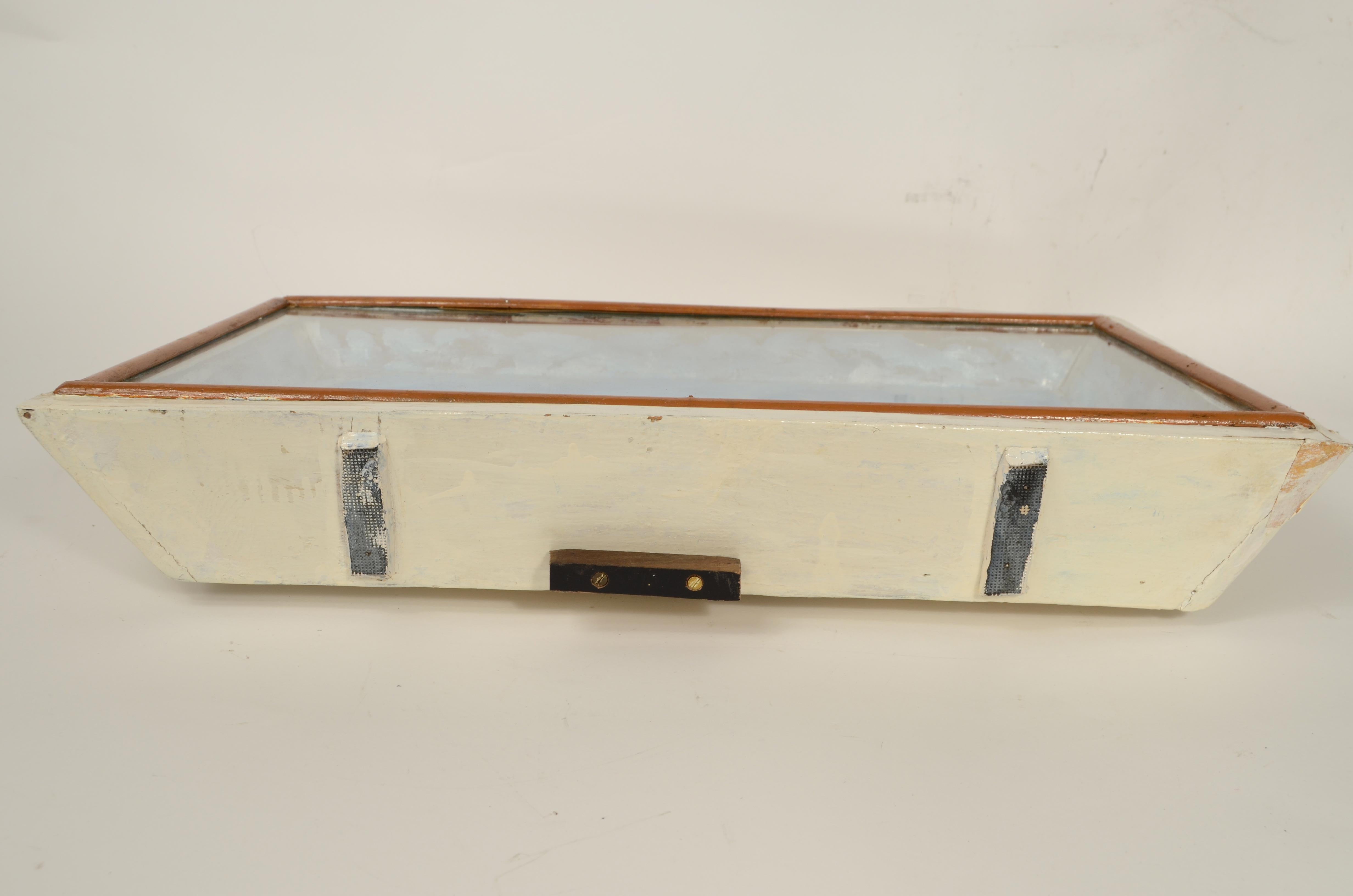 Diorama nautique de forme trapézoïdale d'une goélette à 5 mâts 1910 en vente 12