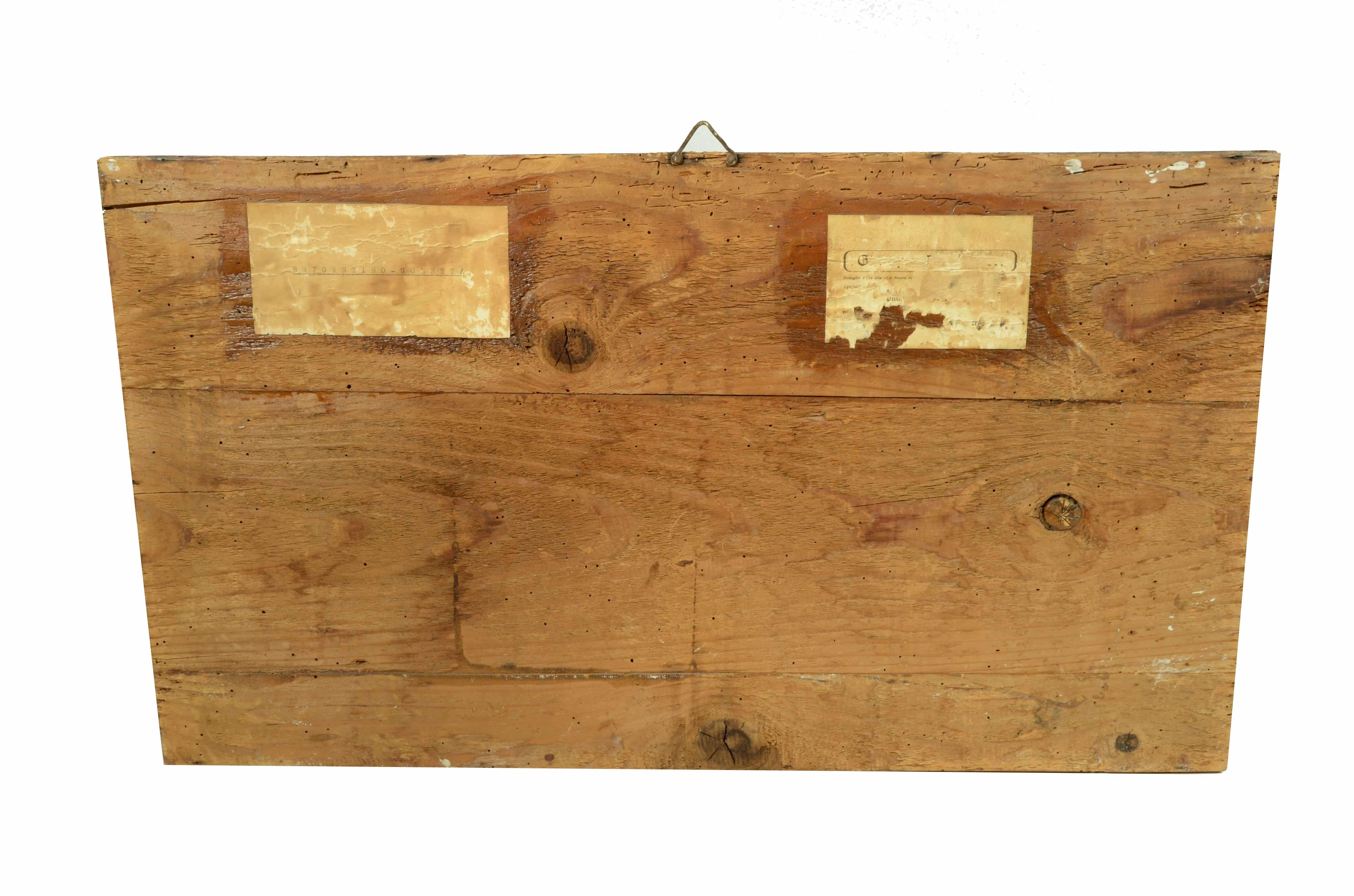 Diorama Nautico in teca di vetro e legno di un Brigantino firmato A. De Gasperi in vendita 11