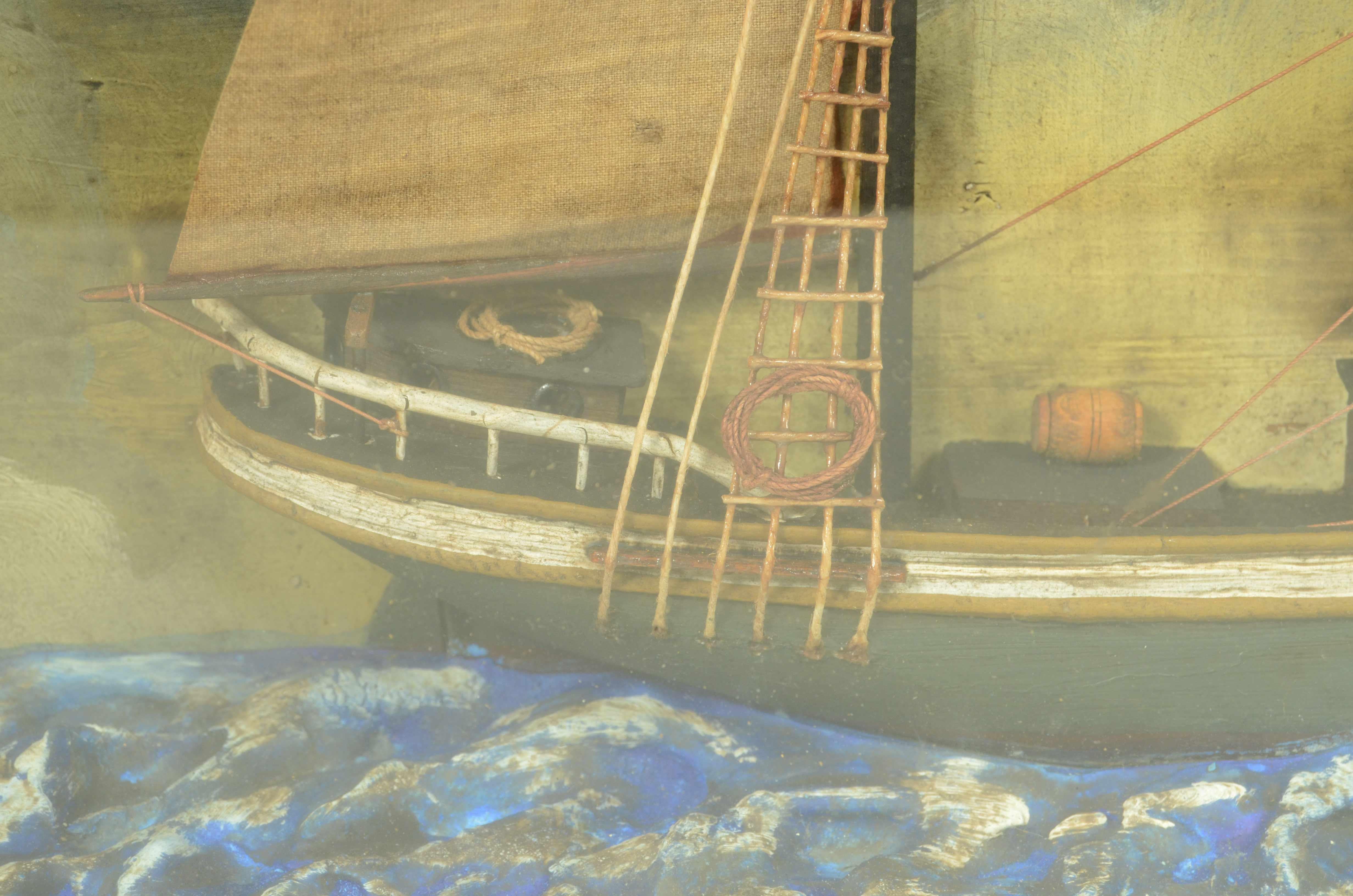 Diorama Nautico in teca di vetro e legno di un Brigantino firmato A. De Gasperi in vendita 2