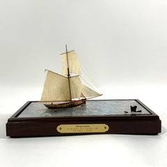 Diorama Showing Ten Gun Royal Navy Vessel "Entreprenante"