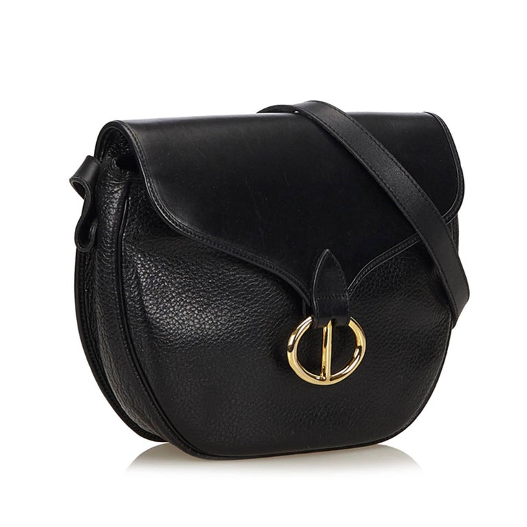 Dior Black Leather Crossbody Bag For Sale at 1stdibs