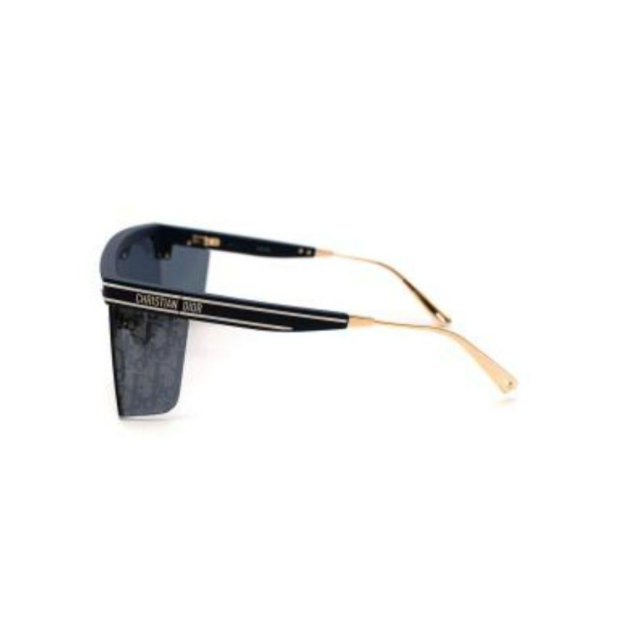 DiorClub Blue Oblique Mask Sunglasses For Sale 1