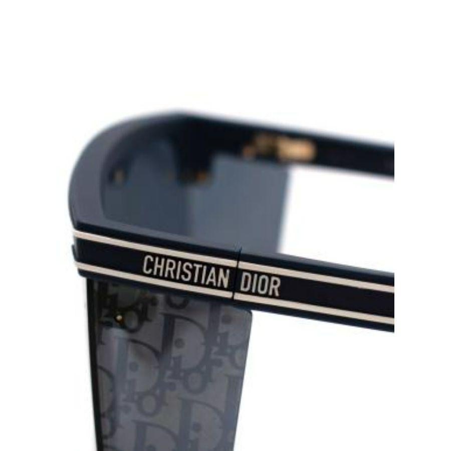 DiorClub Blue Oblique Mask Sunglasses For Sale 2