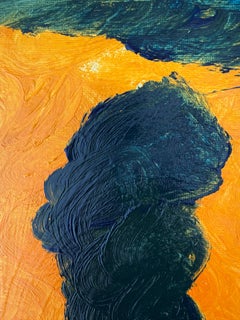 Genesis 0 – Mediterranean Abstract Oil canvas Painting Biomorphic Composition