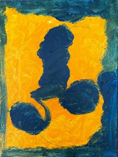 Genesis 0 – Mediterranean Abstract Oil canvas Painting Biomorphic Composition