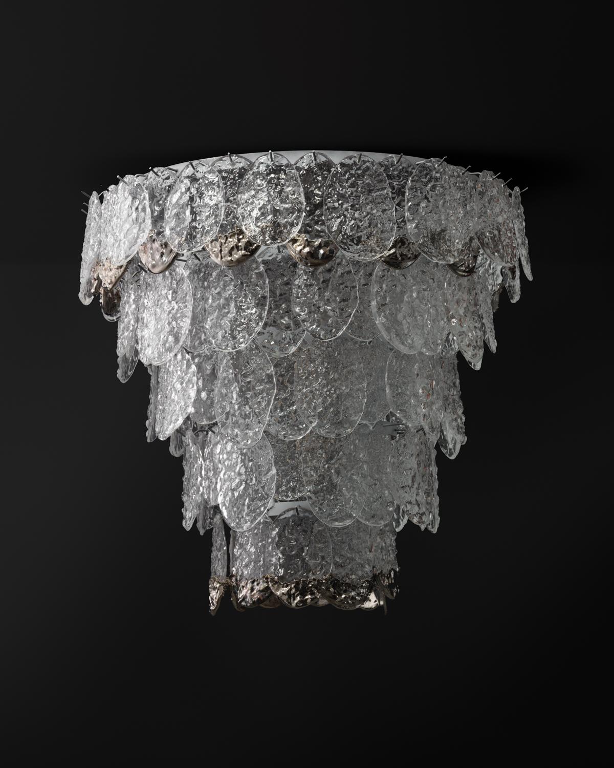 Organic Modern Dip Chandelier For Sale