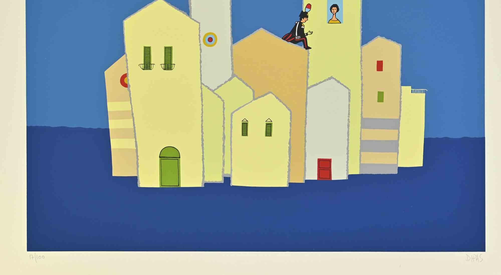 At the Window - Screenprint by Dipas - 1970s For Sale 1