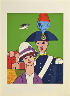 Carabineer in Love - Screenprint by Dipas - 1970s