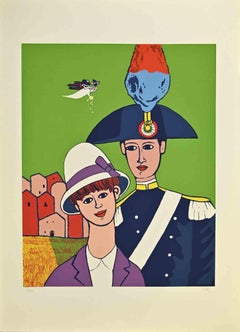 Carabineer in Love - Screenprint by Dipas - 1970s