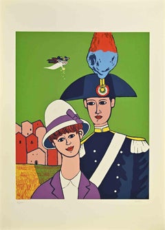 Carabineer in Love - Screenprint by Dipas - 1970s