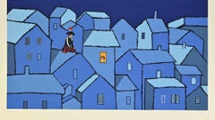 Night Meetings - Screen Print by Dipas - 1970s