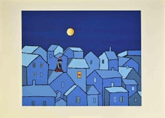 Encuentros nocturnos - Serigrafía de Dipas - Años 70