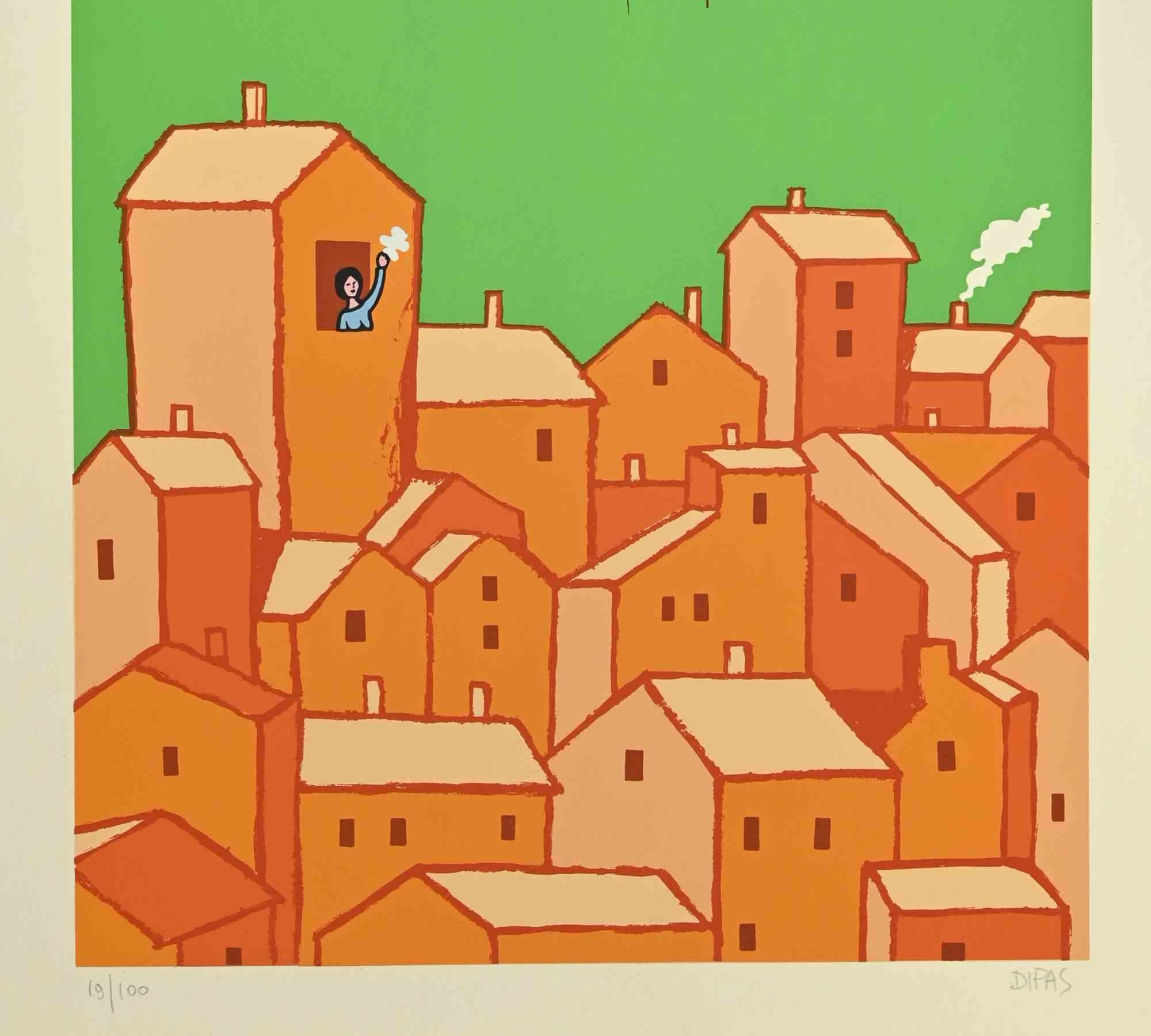 The Greeting - Screen Print by Dipas - 1970s For Sale 1