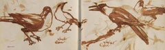 Rare Collectible , set of 15 drawings, Indian Crows, Debi Prasad Roy Chowdhury