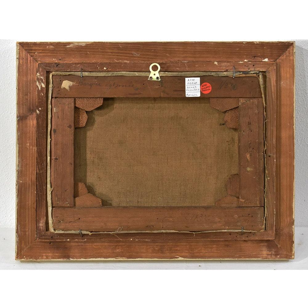 Antique Paintings With Marine, Sea and Boat, Small Oil on Canvas, Late 19th Century For Sale 3