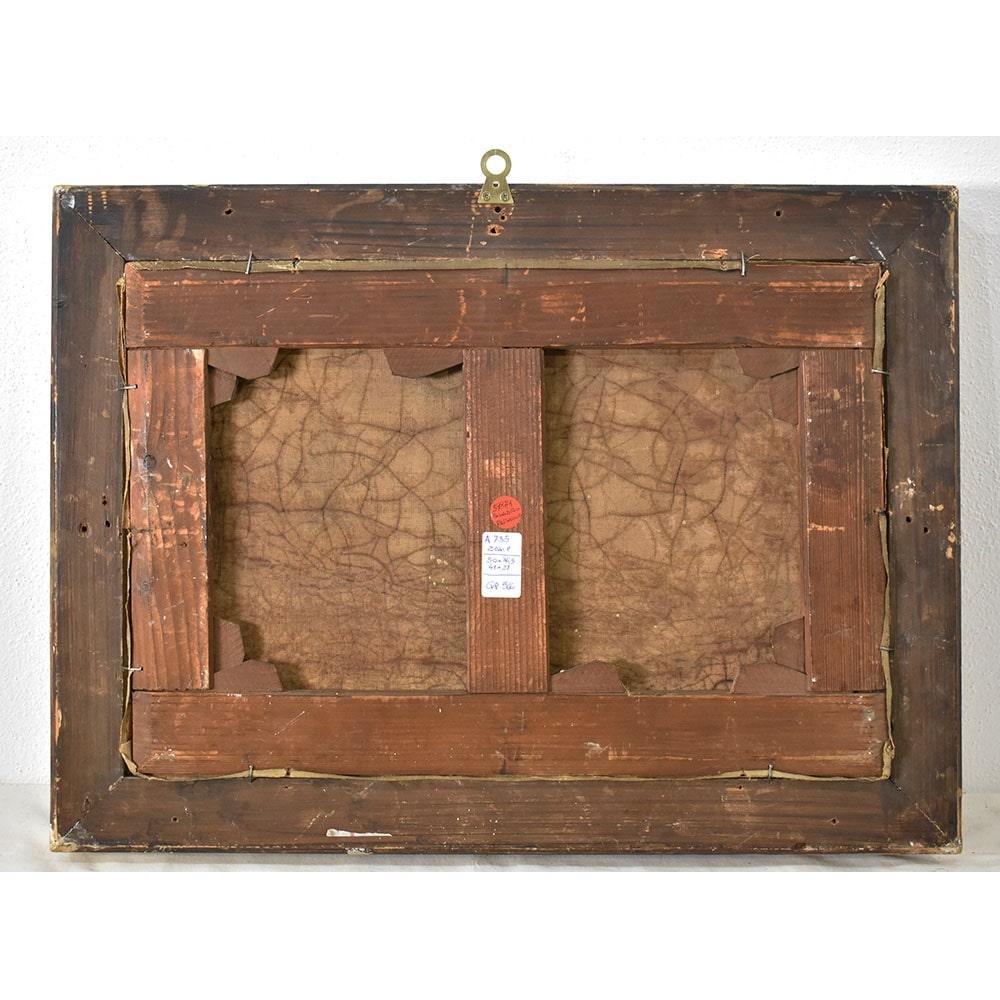 Dipinti Antichi Paesaggi, Parco con Scalinata, Olio Su Tela, Epoca Ottocento. 2