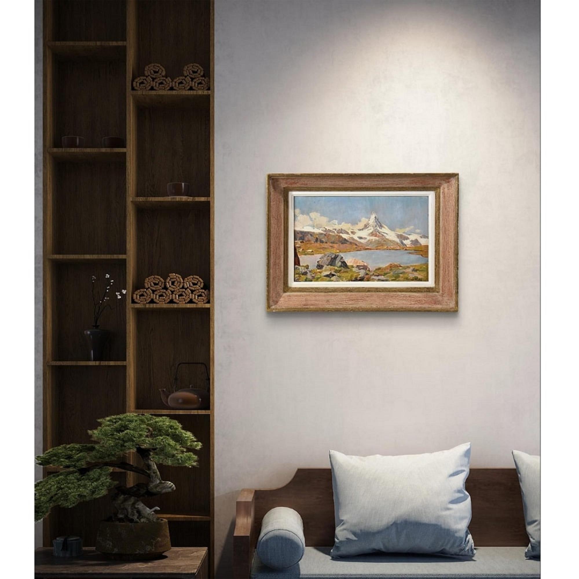 The antique paintings category, Mountain Landscape Paintings with Snow, features a painting depicting Mount Matterhorn.

mount Matterhorn is located in Canton Valais a region in western Switzerland and the Aosta Valley, its height is 4,478 m and it