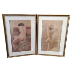 Paintings depicting " nude study " by Luigi Biggi