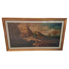 Oil Painting "Landscape with Bridge" G. GRIGNANI. 1983