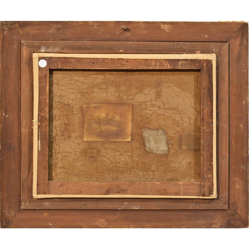 Pintura del Viejo Maestro, Paisaje con el Puente Nuevo de París, Óleo sobre lienzo, Finales del Siglo XIX. 19th Century en venta