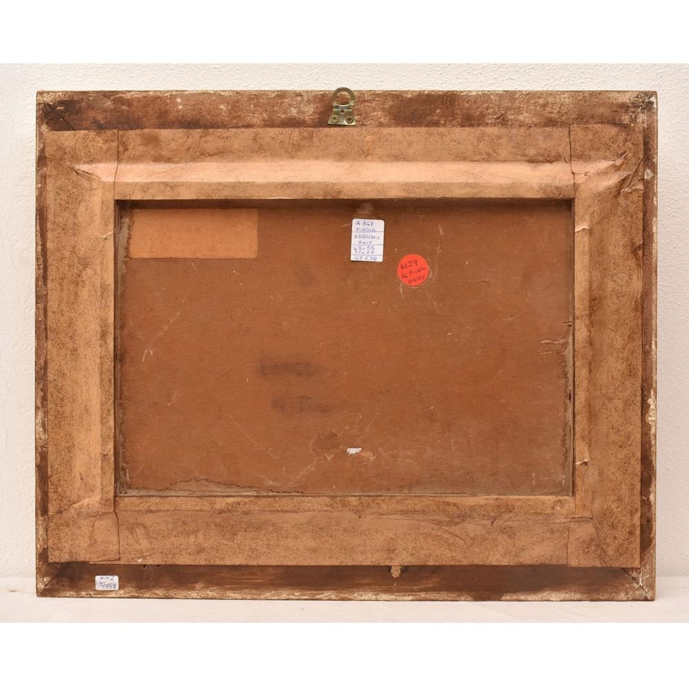 Antique Painting, Small Picture Of Flowers Of Roses, Oil On Canvas, late 19th century. For Sale 1