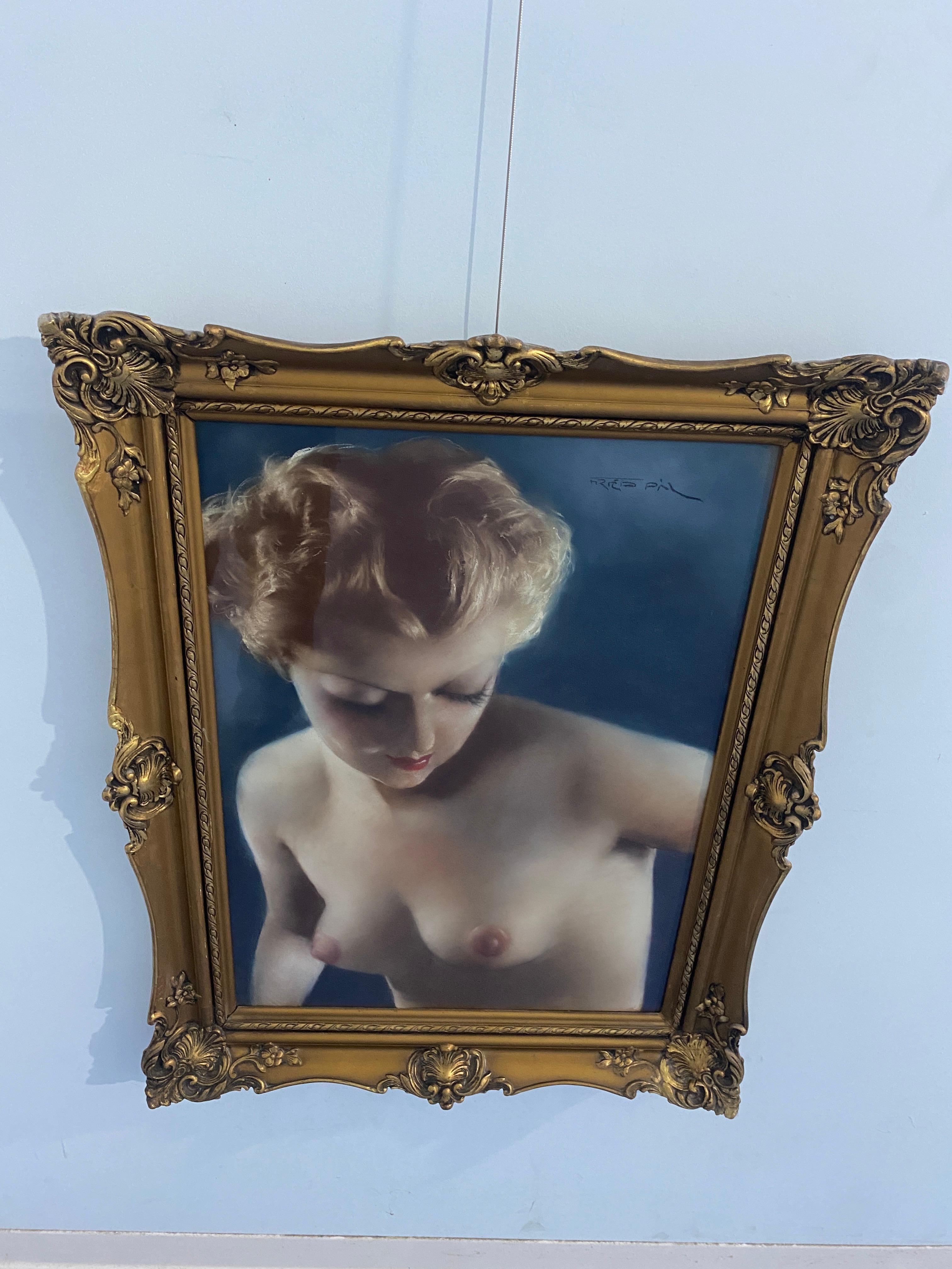 Art Deco Pastell 'Akt einer Frau' signiert Fried Pal, 1930 (Mid-20th Century) im Angebot