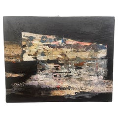 Vintage Abstract painting with impasto technique, Italy, 1950s-60s