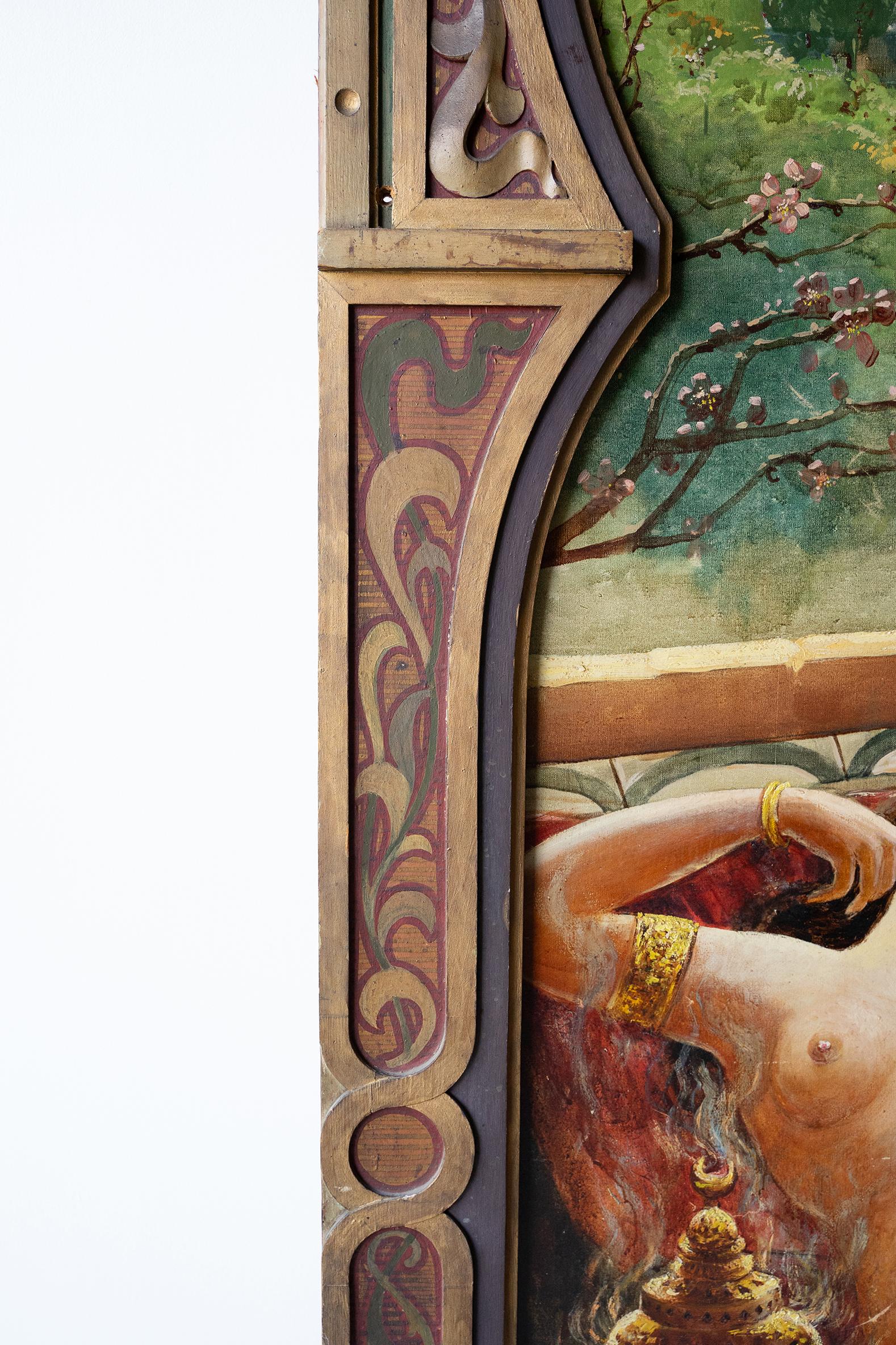 Peinture avec des odalisques sur le Bosphore 20e siècle 2