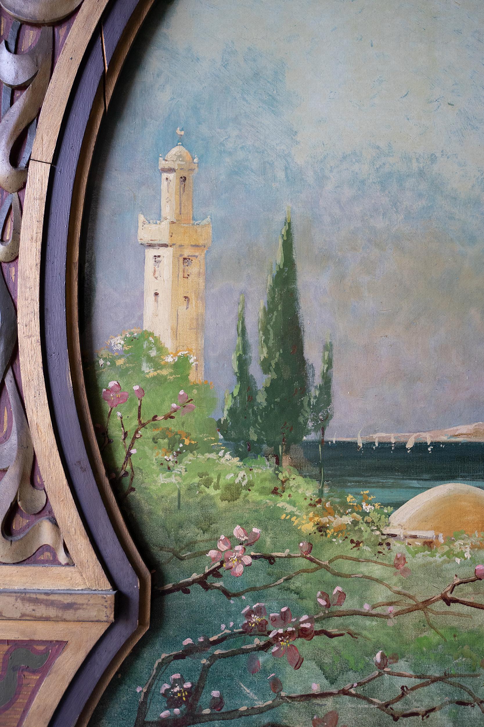 Oiled Dipinto Con Odalische Sul Bosforo XX secolo