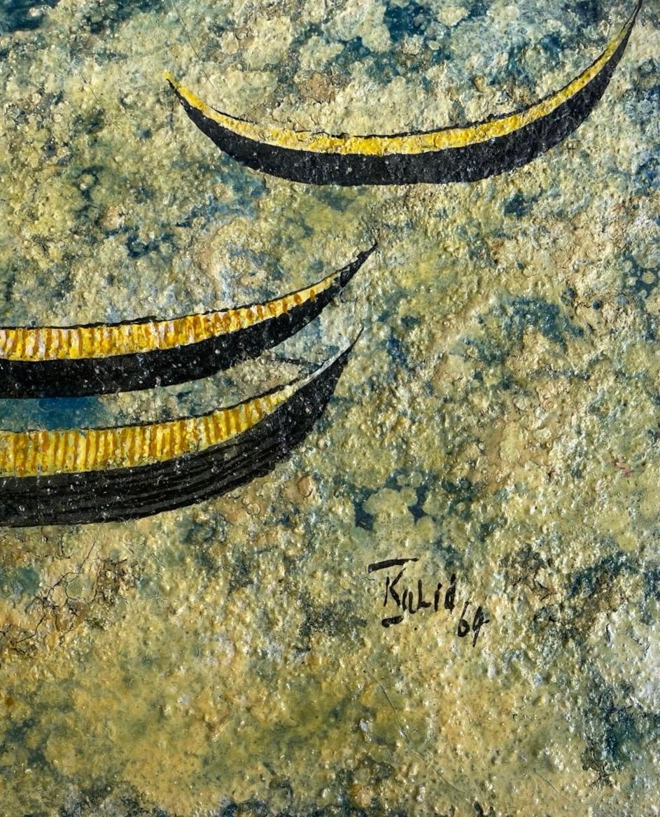Dipinto di Khaled Al Rahal mit Barche (Sonstiges) im Angebot