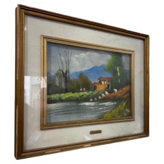 Pintura Giuseppe Lombardi Óleo sobre lienzo Paisaje
