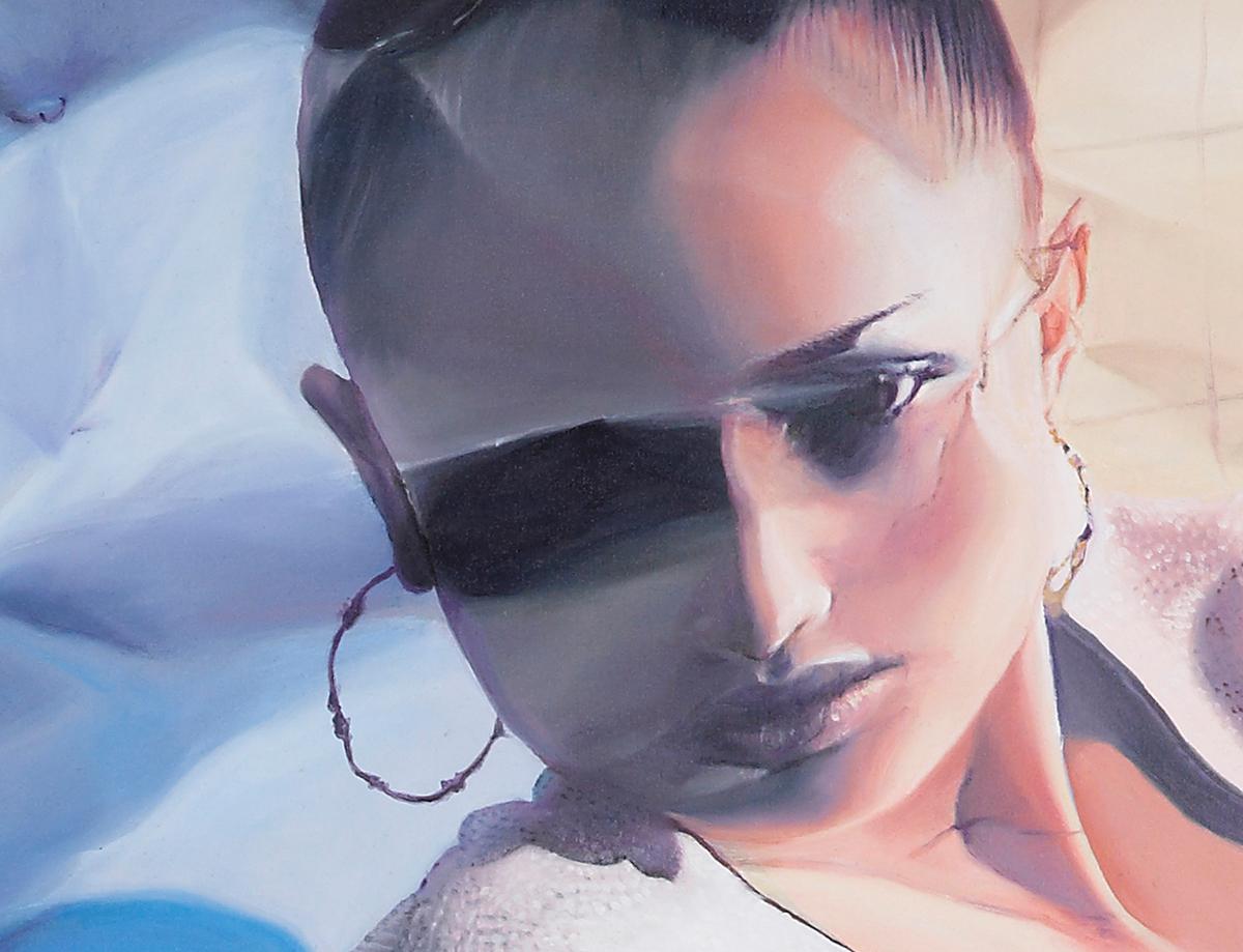 Through human-scale reproduction of fashion magazine pages, the artist draws attention to the disturbing representation of women promoted by the mass media. The slow and meditative execution process inherent in the very technique of these works is