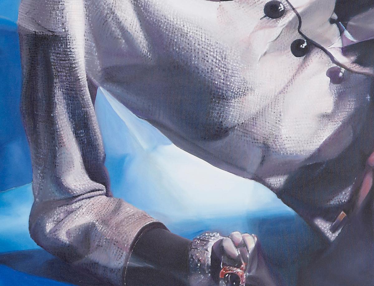 Oiled Hyperrealistic painting by Stefania Fersini (PLEASE! Spring/Summer 2012) For Sale