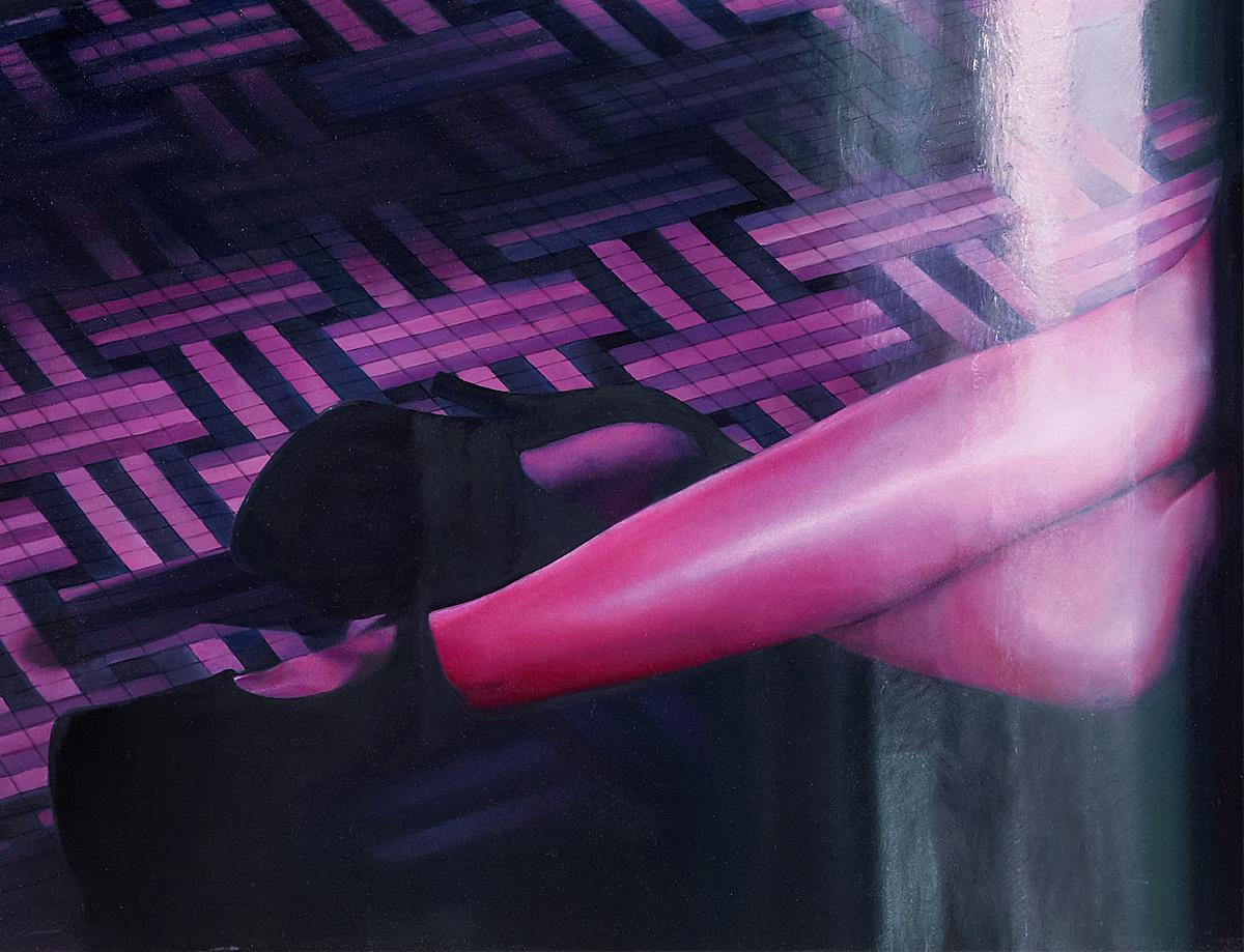 Pintura hiperrealista, óleo sobre lienzo, de Stefania Fersini (Número 137) en Excelente estado para la venta en Collegno, IT