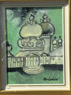 Óleo sobre lienzo de Venecia de Remo Brindisi años 70