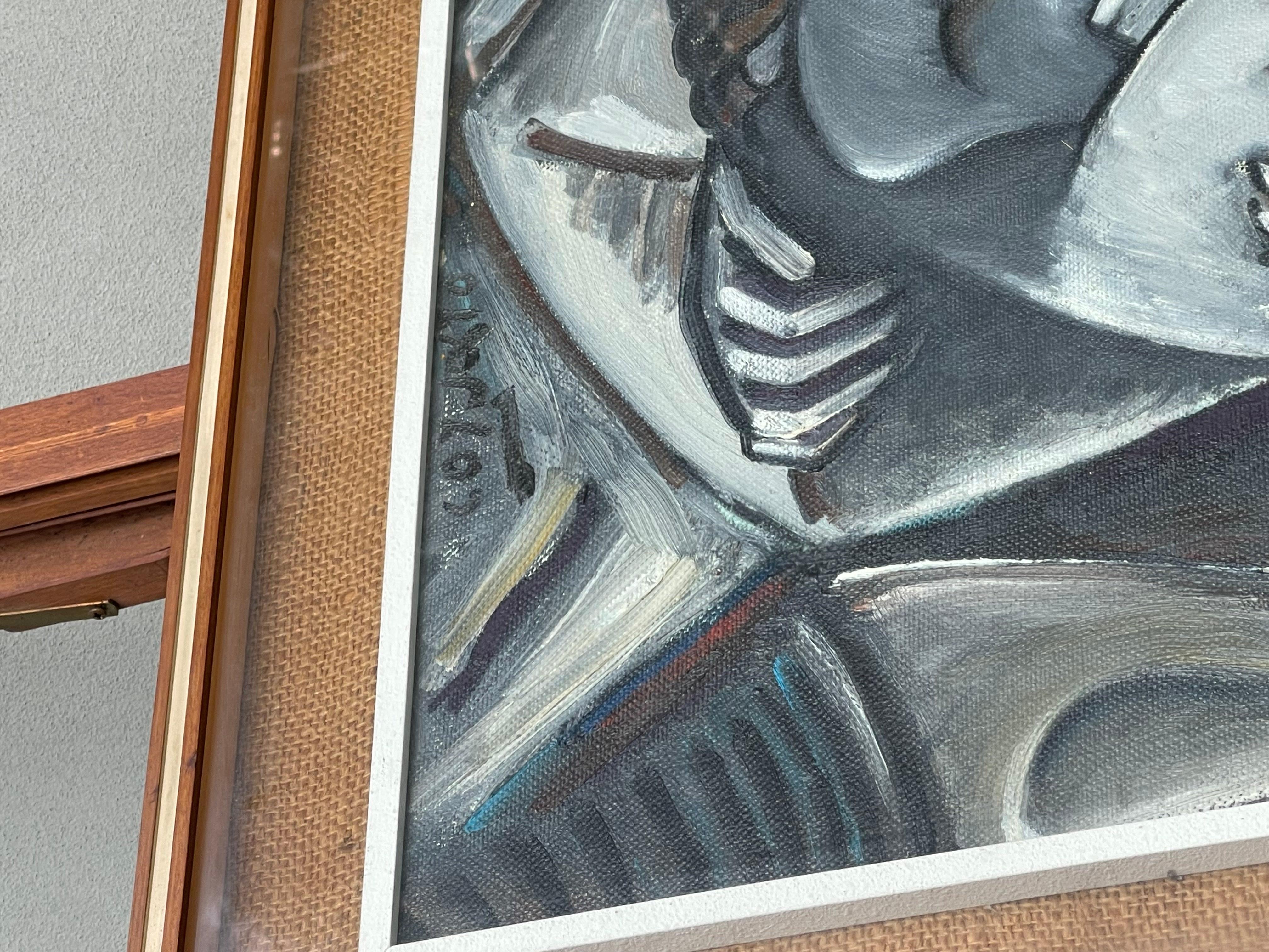 dipinto olio su tela - innamorati - xx secolo - pittore anonimo 

Descrizione : 
dipinto sulle tonalità del grigio rappresentante due innamorati 
firmato 
pittore ignoto 

Origini : 
Italia

Periodo di produzione :