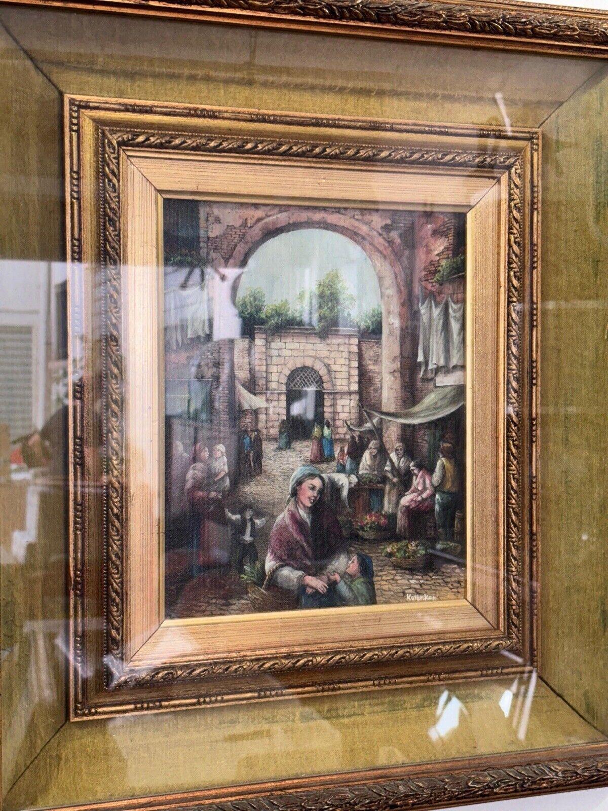 Italian Oil Painting on Canvas Katinka For Sale