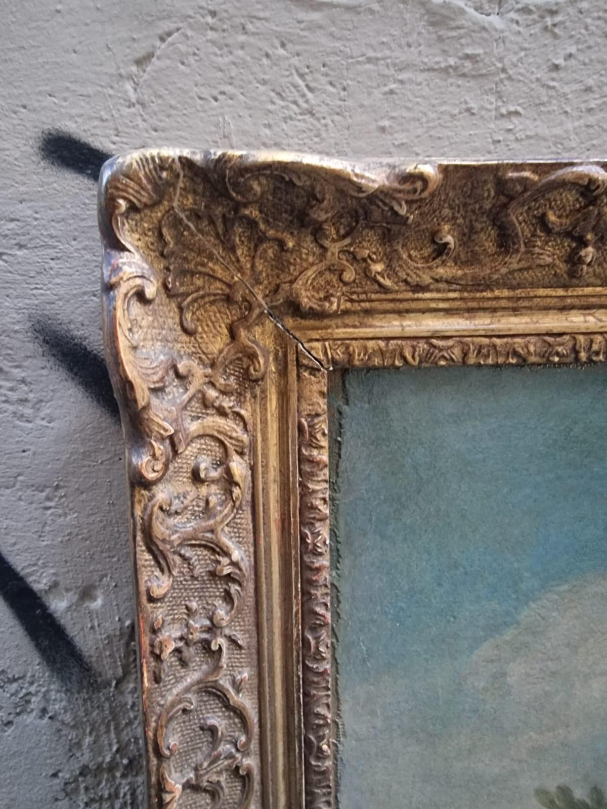 Paint Dipinto olio su tela raffigurante natura morta XVIII secolo