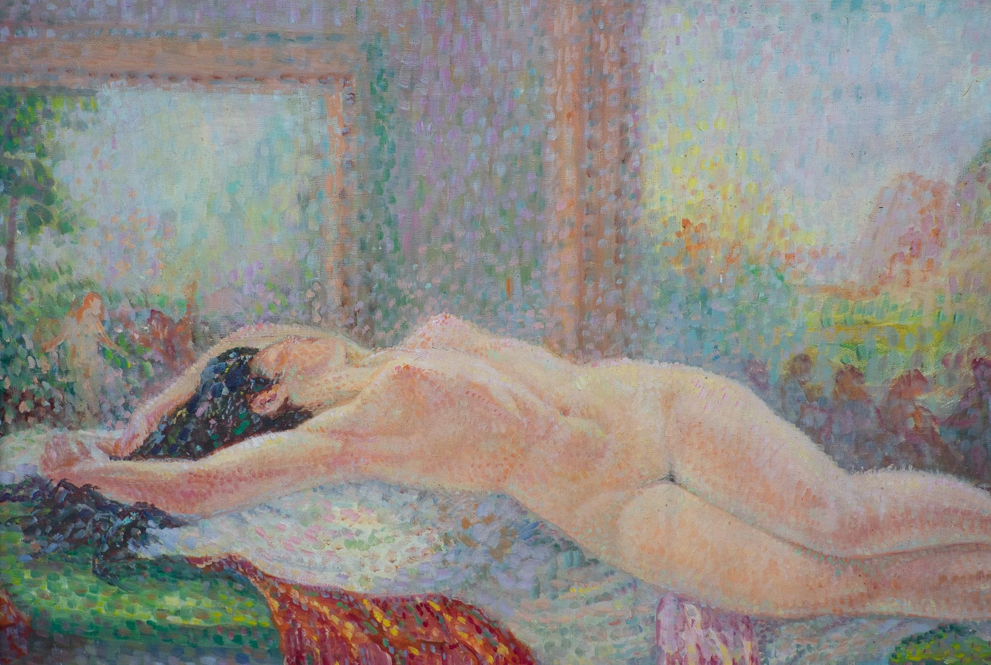 Italian Dipinto Olio Su Tavola Raffigurante Nudo Di Donna For Sale