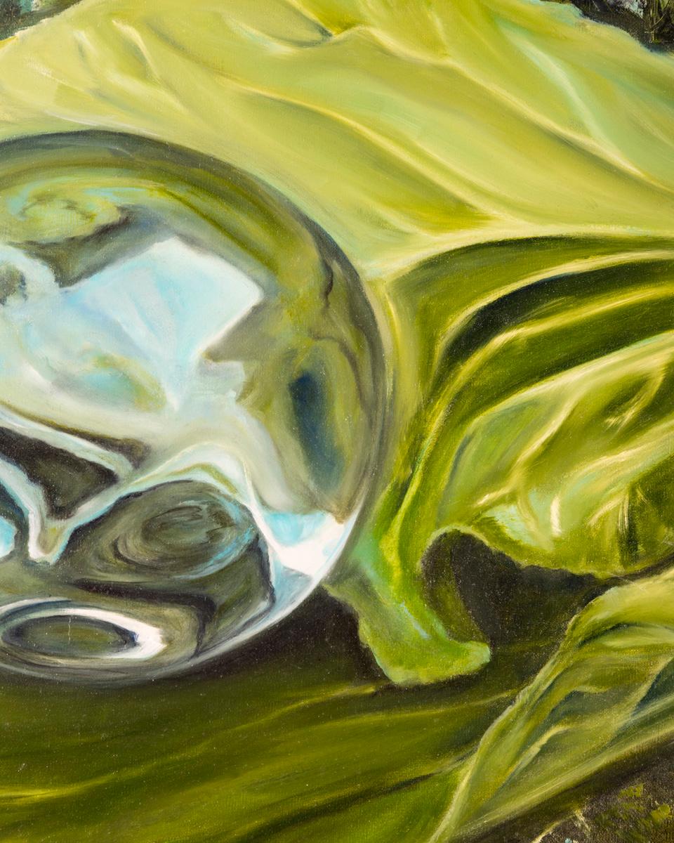 Pintura al óleo sobre lienzo titulada 