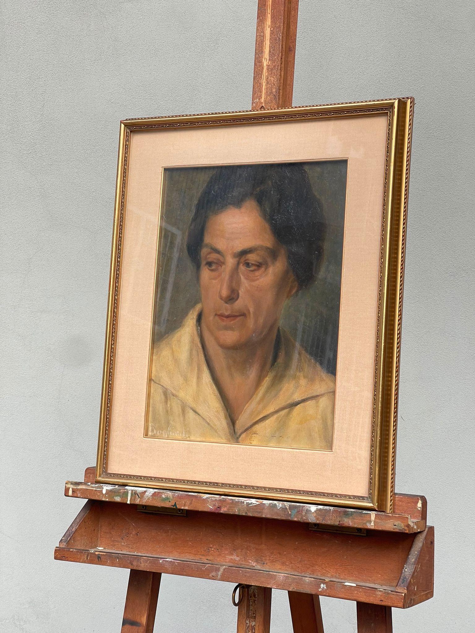Early 20th Century Dipinto Oreste Bogliardi Raffigurazione Femminile For Sale