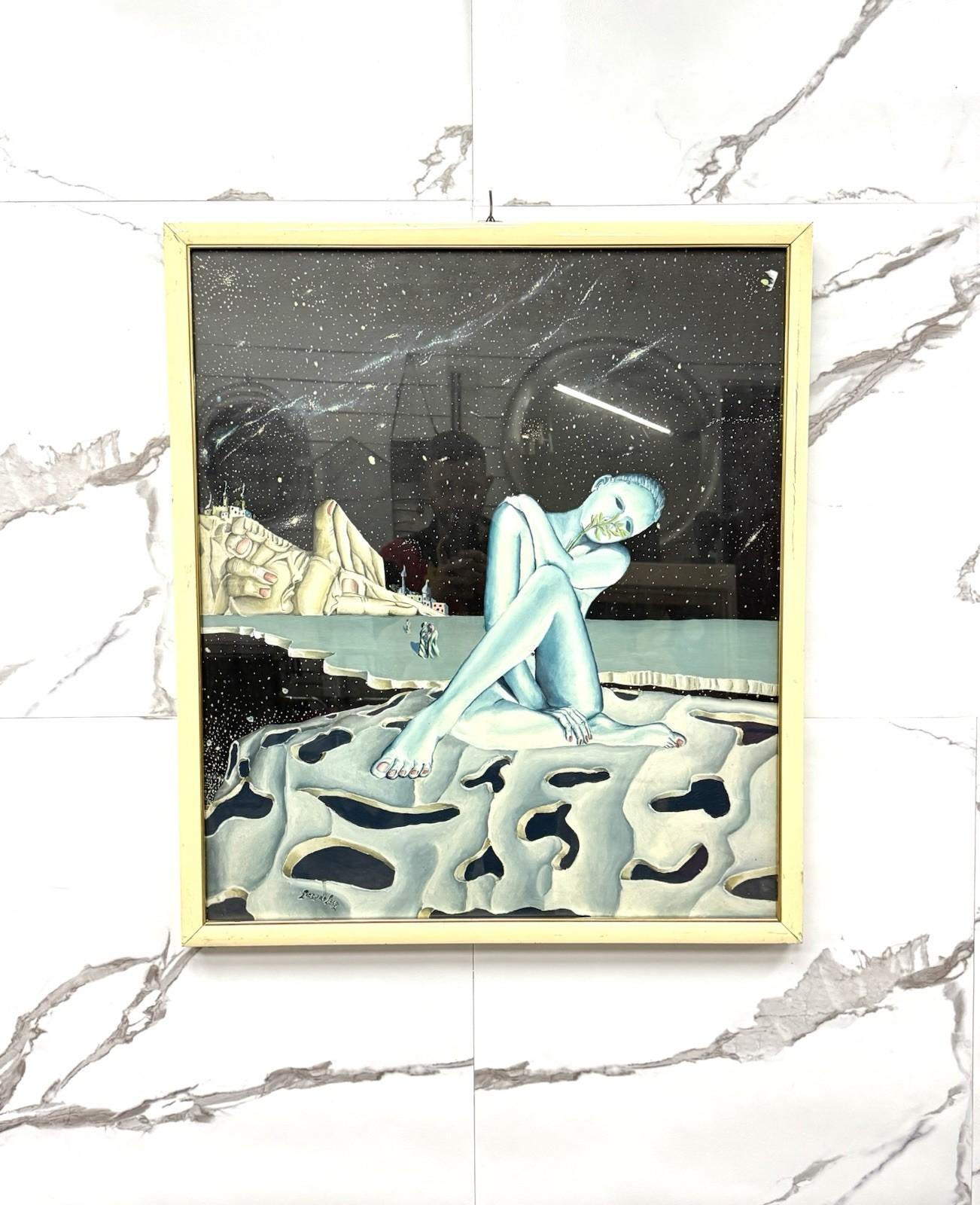 Quadro Surrealista – Paolo de Pace

Figura Celeste in Paesaggio Cosmico – Anni ’80


Opera visionaria dell’artista Paolo de Pace, che mescola elementi onirici e fantascientifici in un immaginario sospeso tra sogno e spazio. La figura femminile,