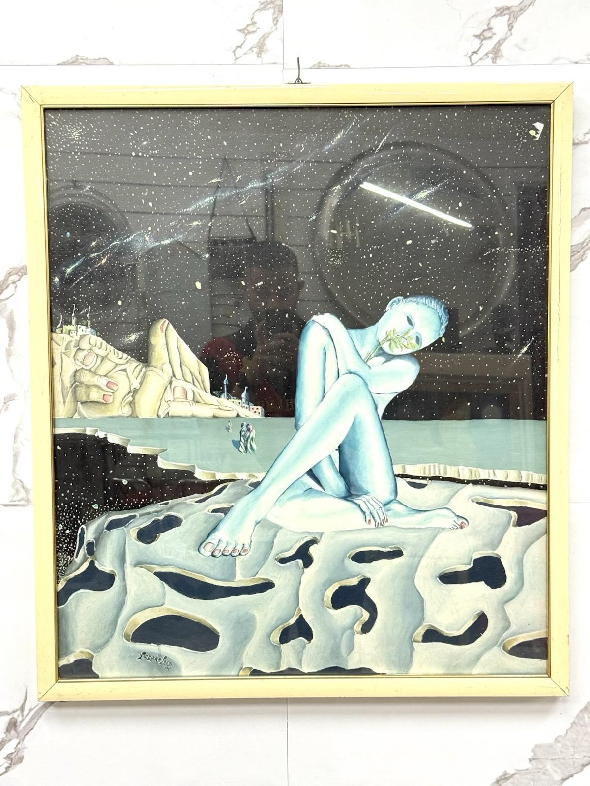 Dipinto Piero De Pace 1994 Painting Con Firma E Certificato In Excellent Condition For Sale In Taranto, IT