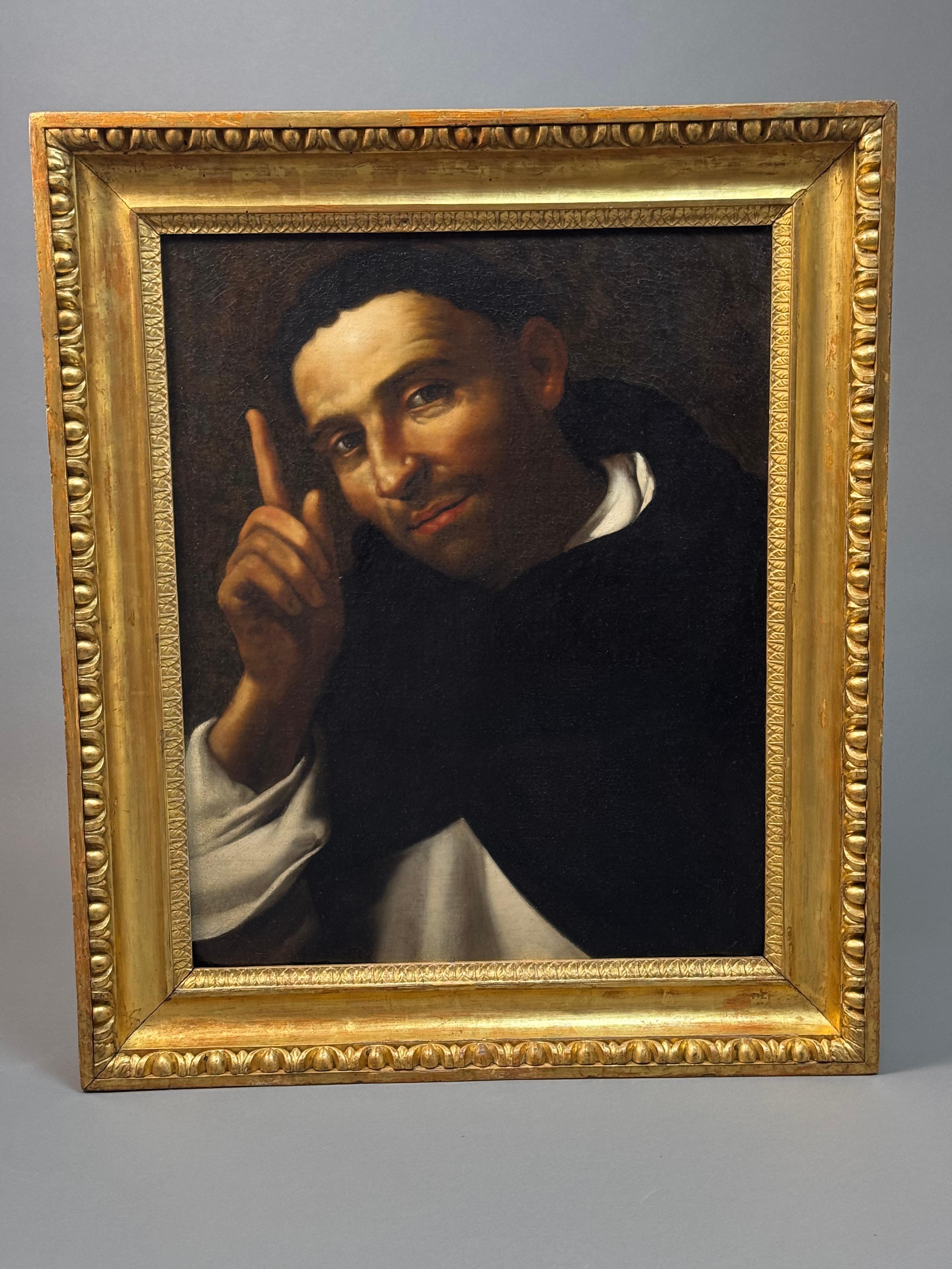 Dipinto raffigurante San Domenico di Guzman - XVII secolo Italiano en venta