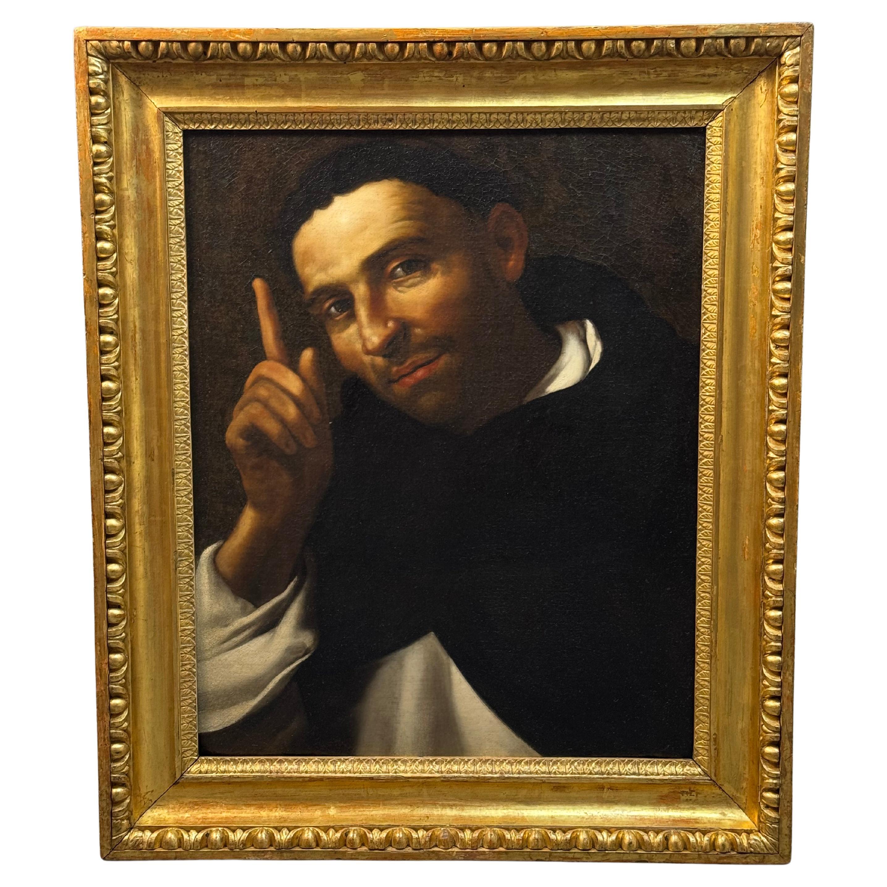 Dipinto raffigurante San Domenico di Guzman - XVII secolo en venta